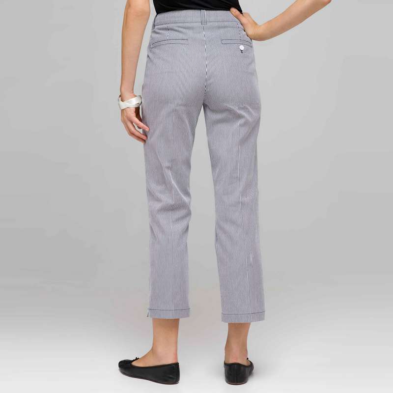 Striped Crop Pants, swiss navy & white, large image number 1